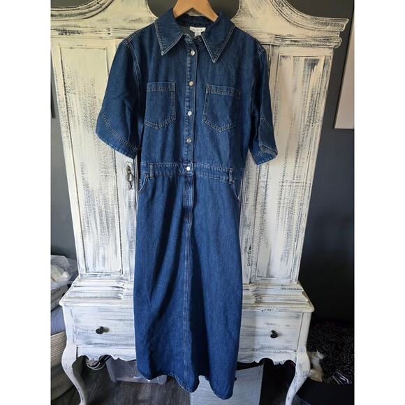 Anthropologie Blue Denim Midi Dress - Picture 5 of 5